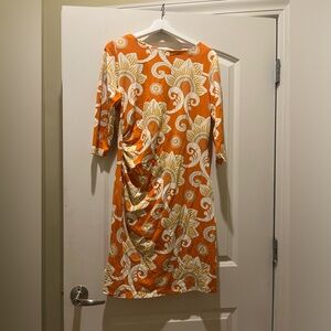 I-MLaughlin sexy orange retro design dress